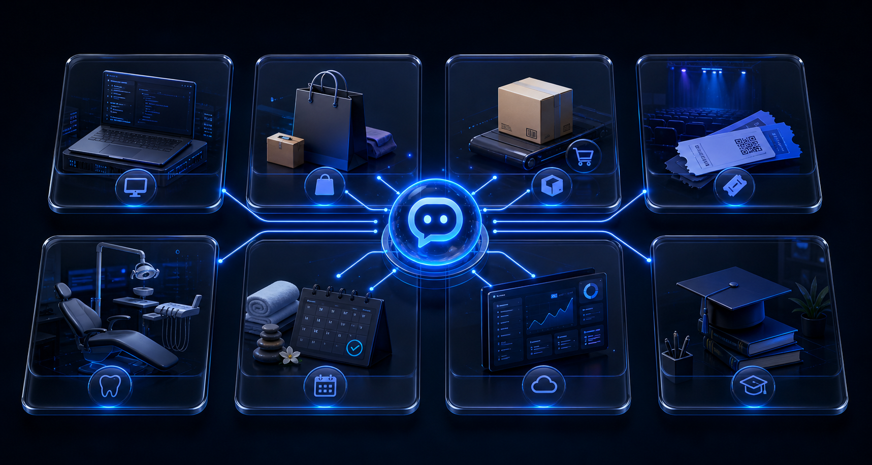 Hubi AI customer service use cases across multiple industries