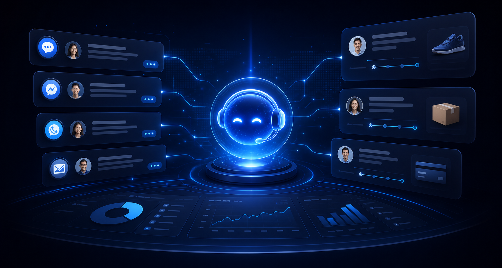 Hubi AI support agent managing customer conversations