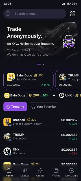 DexSpace mobile screen
