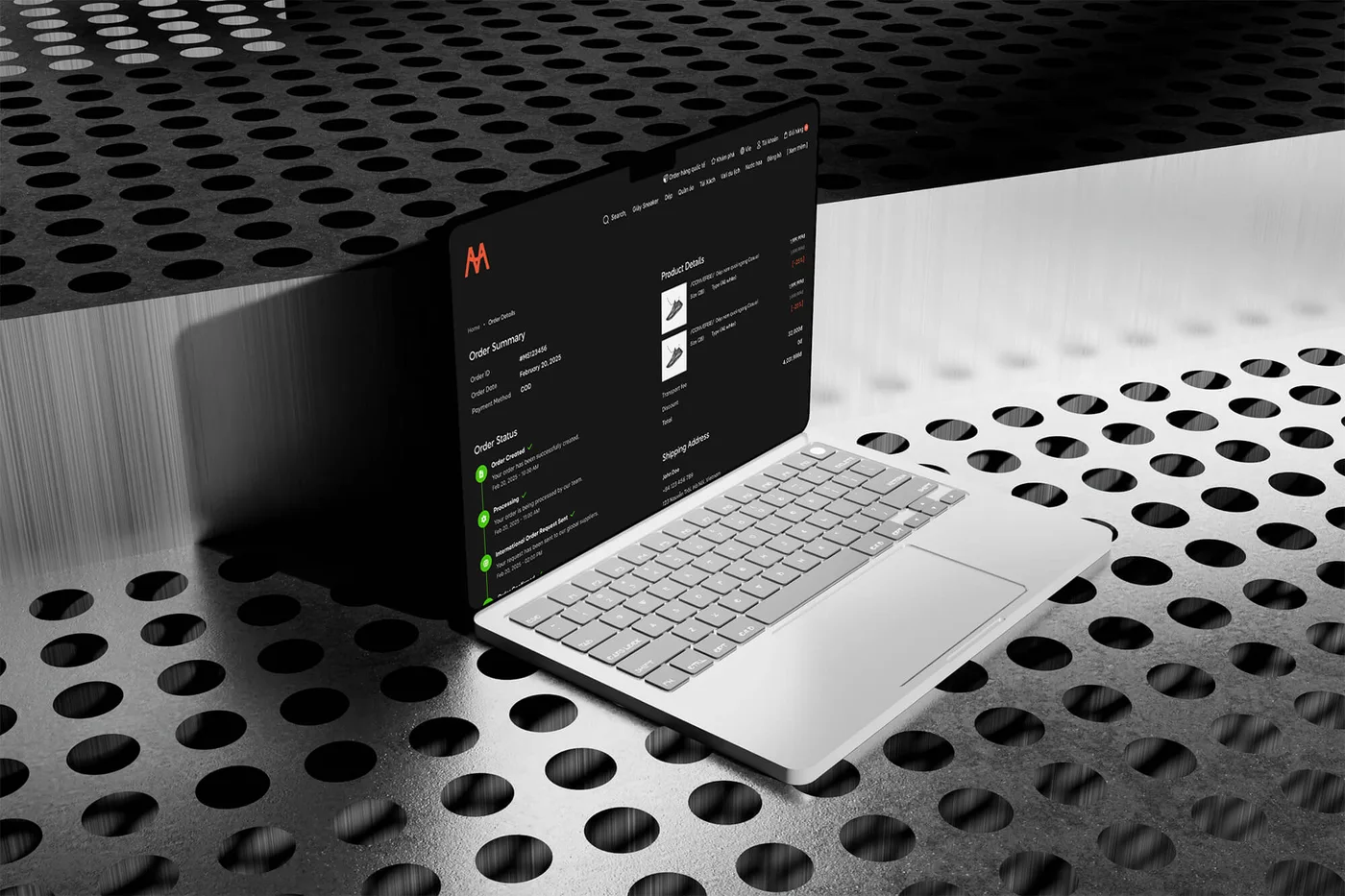 Administration interface from the project portfolio