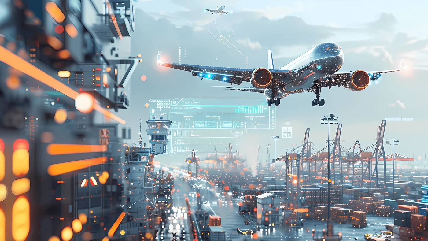 Shipping network illustration