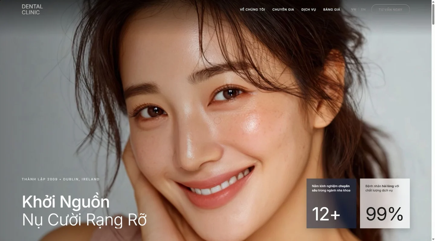Website interface Dental Clinic